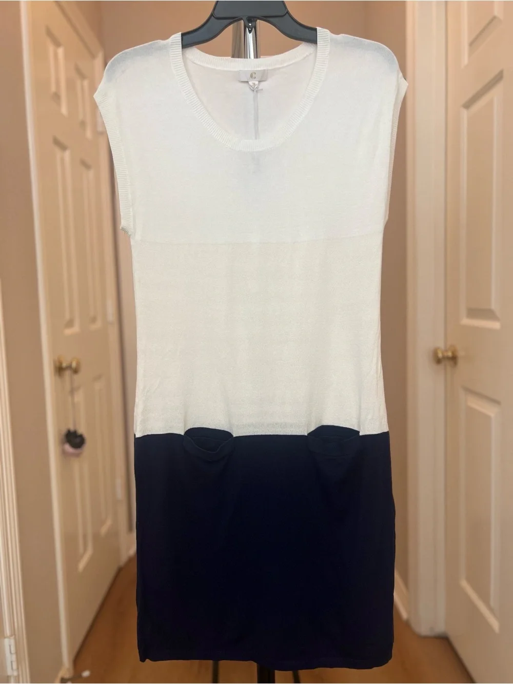 C Cream Scoop Neck Knit Top - Picture 1 of 6